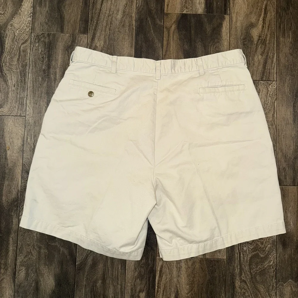 L.L.Bean Men's‎ Beige 100% Cotton Chino Shorts Size 38W x 7.5